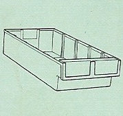 6520 Treston -HYLLYLAATIKKO 500x186x80mm, sininen