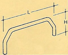 F-KULMAPÄÄTEKAARI 250x630mm ø30mm