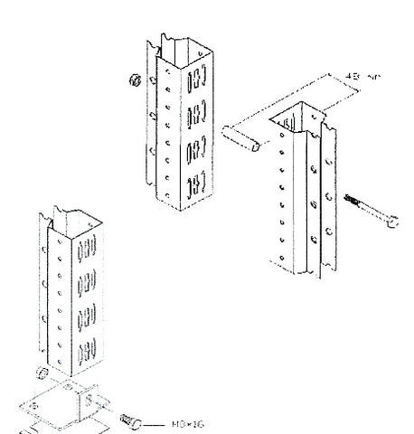 PYLVÄSELEMENTTI ( sis. aluslevyt) syvyys 1287mm