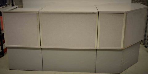 Myyntipöytä 3-osainen, harmaa