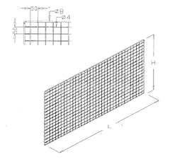 VERKKOTAUSTA 900x880mm RAL 9010