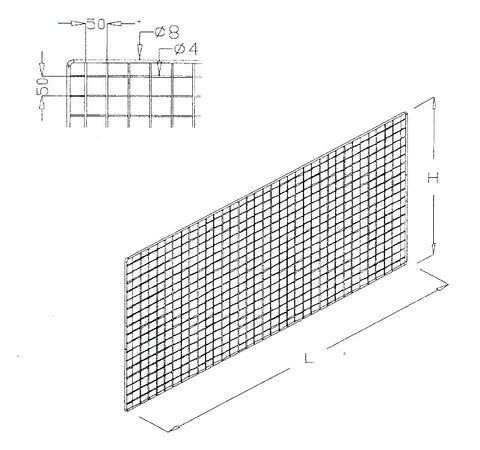 VERKKOTAUSTA 900x1750mm RAL 9010