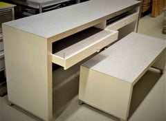 ESITTELYPÖYTÄ 2-osainen, koru valkoinen/hopea