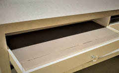 ESITTELYPÖYTÄ 2-osainen, koru valkoinen/hopea