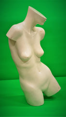 TORSO puolivartalo, nainen, nojaava, valkoinen