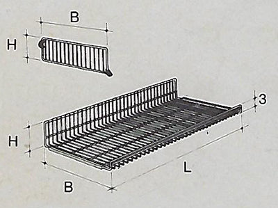TERÄSLANKAHYLLYN JAKAJA 100x600mm