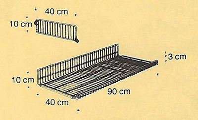 TERÄSLANKAHYLLY 100x400x900x30mm