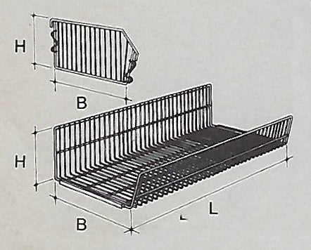 TERÄSLANKAKORIN JAKAJA 250x600mm