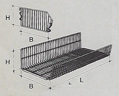 TERÄSLANKAKORIN JAKAJA 250x600mm