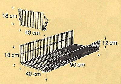TERÄSLANKAKORIN JAKAJA 180x400mm